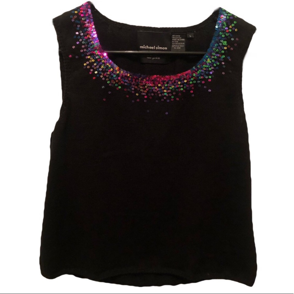 Michael Simon sequin tank top